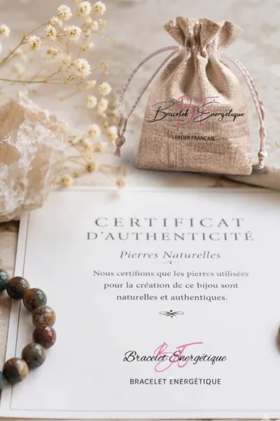 certificat authentification bracelet agate indienne