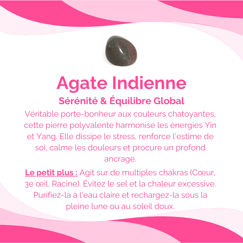 Bracelet Agate Indienne Pierre Naturelle 8mm Qualité AA 7 Bracelet Agate Indienne Pierre Naturelle 8mm Qualité AA – Image 7