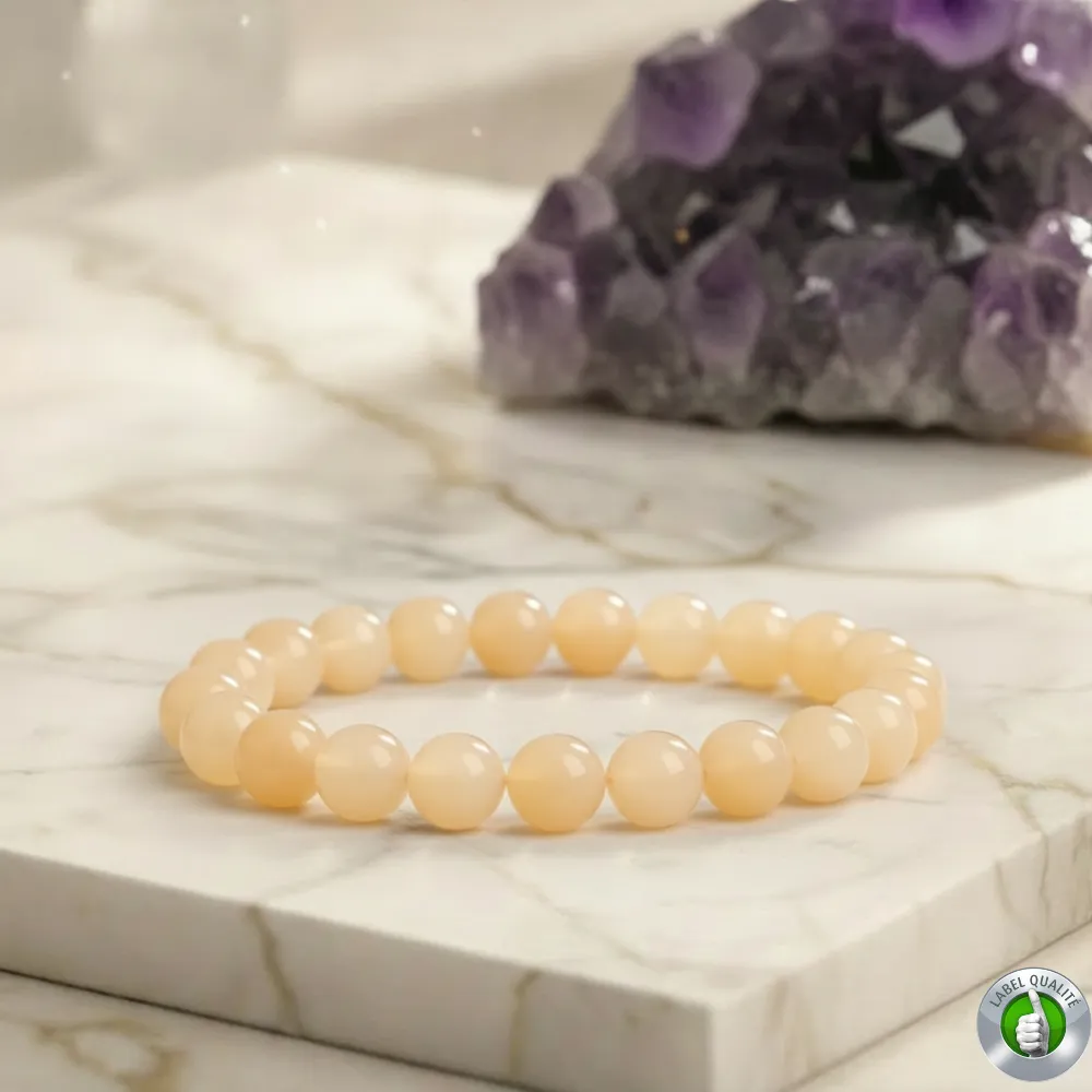 Bracelet Calcite Orange Pierre Naturelle 8mm Grade AA