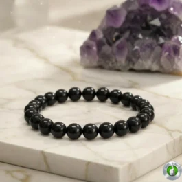 Bracelet Onyx Noir Pierre Naturelle 8mm Grade AA