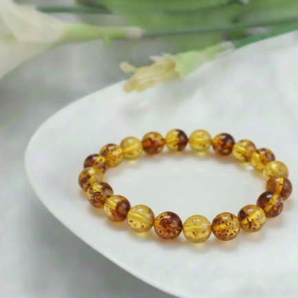 Bracelet Ambre Naturel Femme 8mm Qualité AA 6 bracelet ambre presentation zen