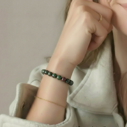 Bracelet Jaspe Sang de Dragon Pierre Naturelle 8mm Grade AA 4 bracelet jaspe sang de dragon poignet femme