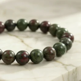 Bracelet Jaspe Sang de Dragon Pierre Naturelle 8mm Grade AA