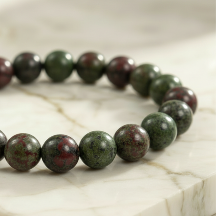 Bracelet Jaspe Sang de Dragon Pierre Naturelle 8mm Grade AA 2 Bracelet Jaspe Sang de Dragon Pierre Naturelle 8mm Grade AA – Image 2