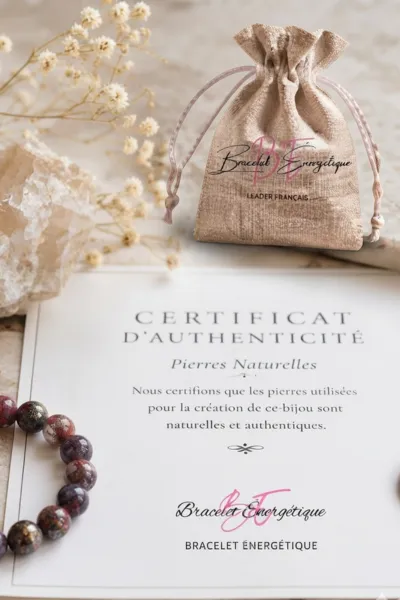 certificat authentification bracelet pierre auralite