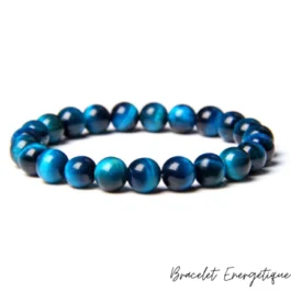 Bracelet Œil de Tigre Bleu 8mm Qualité AA