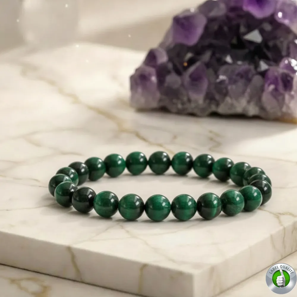 Bracelet en Œil de Tigre Vert Pierre Naturelle 8 mm AA