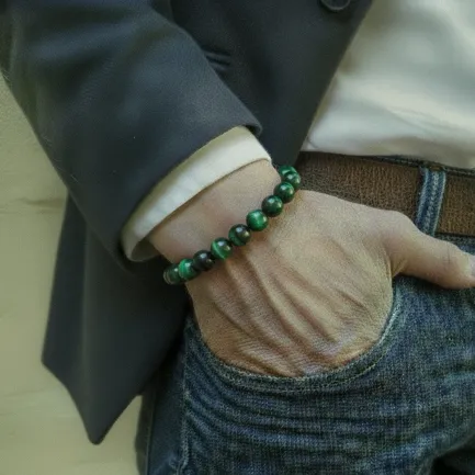 Bracelet Œil de Tigre Vert Pierre Naturelle 8 mm Grade AA 5 Bracelet Œil de Tigre Vert Pierre Naturelle 8 mm Grade AA – Image 5