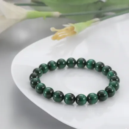 Bracelet Œil de Tigre Vert Pierre Naturelle 8 mm Grade AA 6 bracelet oeil de tigre vert presentation zen