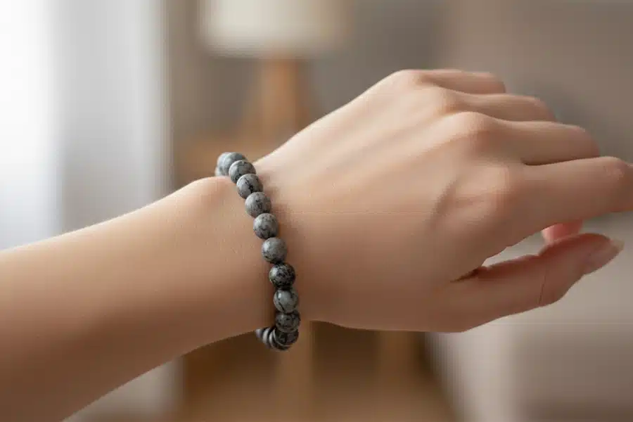 bracelet larvikite pierre naturelle 8mm grade AAA