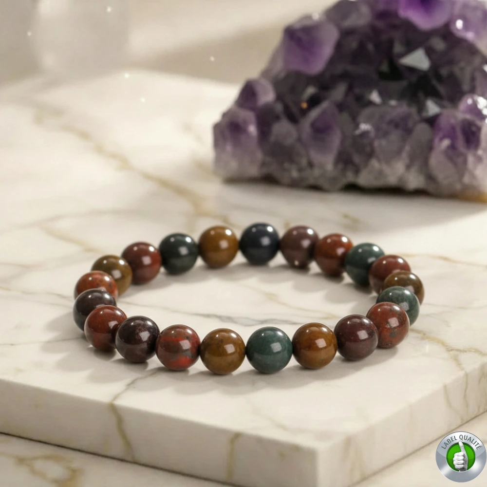 Bracelet Jaspe Océan Pierre Naturelle 8mm Grade AA 1 Bracelet Jaspe Océan Pierre Naturelle 8mm Grade AA