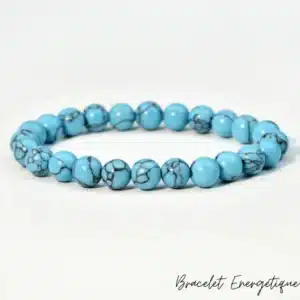 bracelet turquoise 8mm pierre de guérison