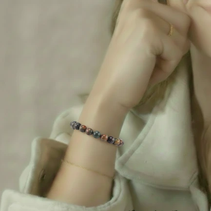 Bracelet Jaspe Océan Pierre Naturelle 8mm Grade AA 4 bracelet jaspe ocean poignet femme