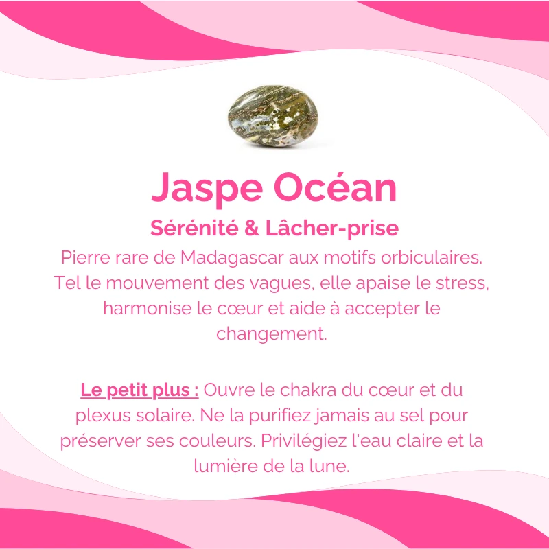 Bracelet Jaspe Océan Pierre Naturelle 8mm Grade AA 7 fiche technique jaspe ocean