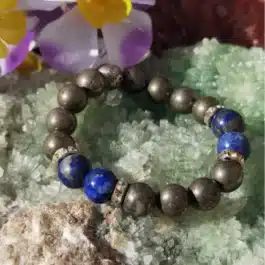 Bracelet Éclat Céleste en Lapis Lazuli et Pyrite