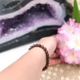 Bracelet Obsidienne Mahogany Pierre Naturelle Perles 8mm