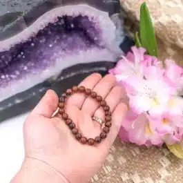 Bracelet Obsidienne Mahogany Pierre Naturelle Perles 8mm