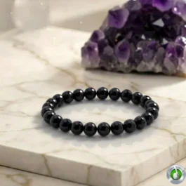 Bracelet Spinelle Noire Pierre Naturelle 8mm Grade AAA