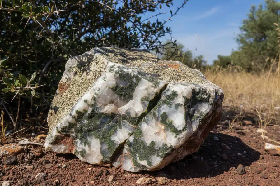 Bloc brut d agate mousse verte