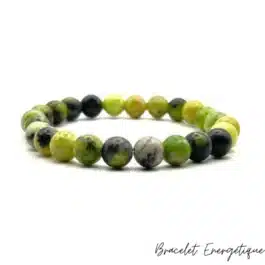 Bracelet Chrysoprase Citron Pierre Naturelle 8mm Grade AAA