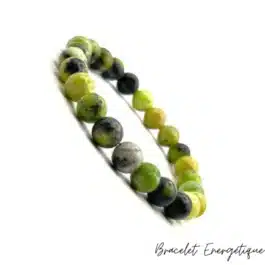 Bracelet Chrysoprase Citron Pierre Naturelle 8mm Grade AAA