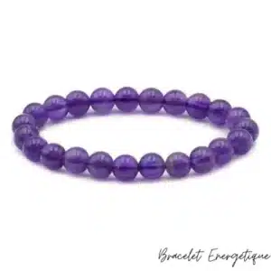 Bracelet Améthyste Pierre Naturelle 8mm Grade AAA