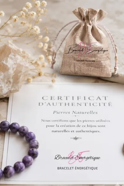 certificat authentification bracelet charoite