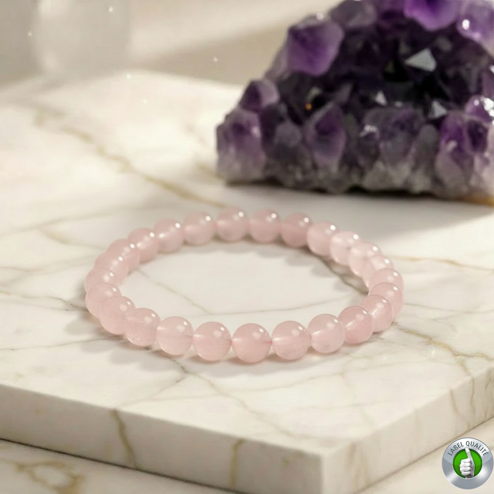 Bracelet Énergétique Bijoux Pierres | Livraison 24H 36 Bracelet Quartz Rose Pierre Naturelle Grade AAA