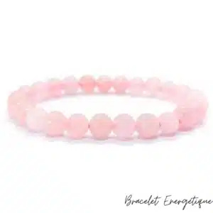 Bracelet Quartz Rose Pierre Naturelle Grade AAA