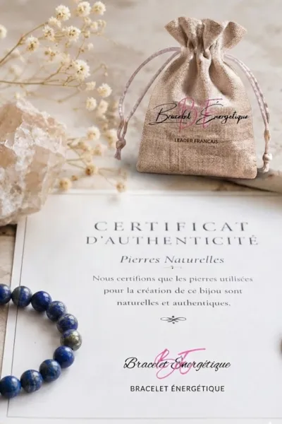 certificat authentification bracelet lapis lazuli