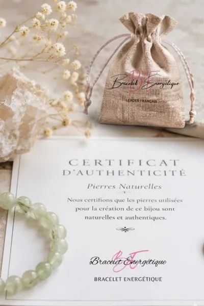 certificat authentification bracelet prehnite