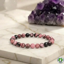 Bracelet Rhodonite Pierre Naturelle 8mm Grade AAA