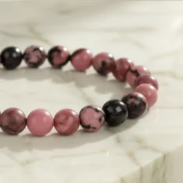 Bracelet Rhodonite Pierre Naturelle 8mm Grade AAA