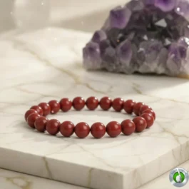 Bracelet Jaspe Rouge Pierre Naturelle 8mm Grade AAA