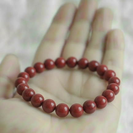 Bracelet Jaspe Rouge Pierre Naturelle 8mm Grade AAA 3 Bracelet Jaspe Rouge Pierre Naturelle 8mm Grade AAA – Image 3