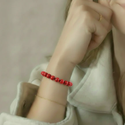 Bracelet Jaspe Rouge Pierre Naturelle 8mm Grade AAA 4 bracelet jaspe rouge poignet femme