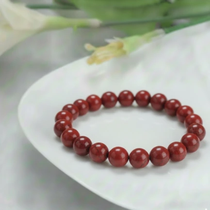 Bracelet Jaspe Rouge Pierre Naturelle 8mm Grade AAA 6 bracelet jaspe rouge presentation zen